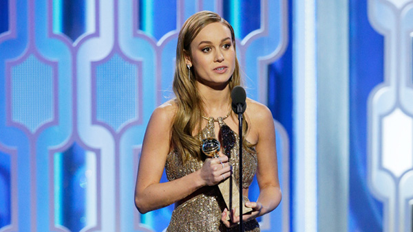 73rd ANNUAL GOLDEN GLOBE AWARDS -- Pictured: (l-r) Brie Larson, "Room", Winner, Best Actress - Motion Picture, Drama at the 73rd Annual Golden Globe Awards held at the Beverly Hilton Hotel on January 10, 2016 -- (Photo by: Paul Drinkwater/NBC)