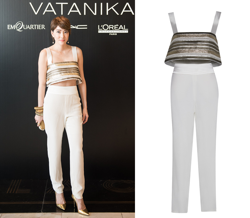 SS1602_CROPPED METALLIC STRIPED EMBELLISHED TOP_ WHITE_GOLD_12,500.00