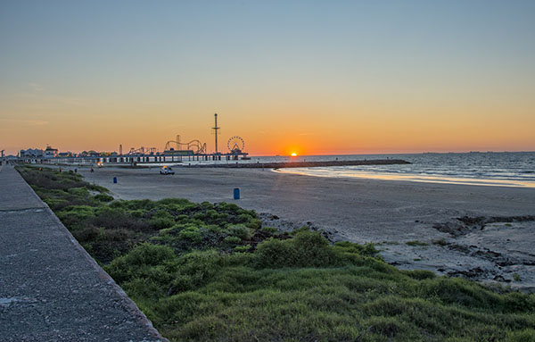 Galveston Beach at Sunrise