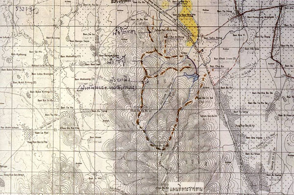 แผนที่พระราชทานแสดงเส้นทางน้ำสายต่างๆ