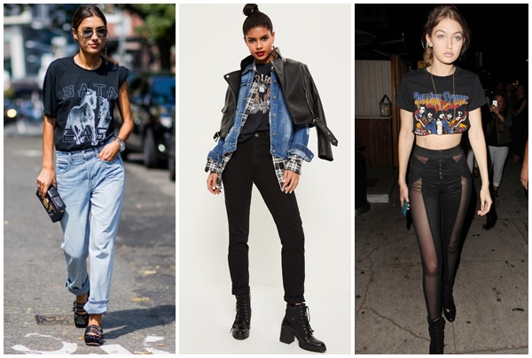 vintage-or-graphic-band-tees trend 2017