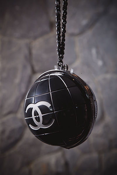 Chanel Black Globe Clutch