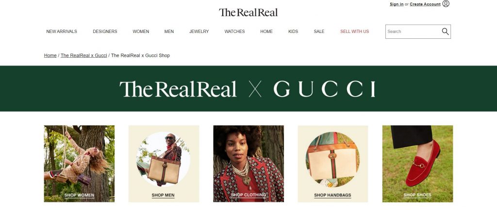 Gucci สนับสนุนตลาดมือสอง