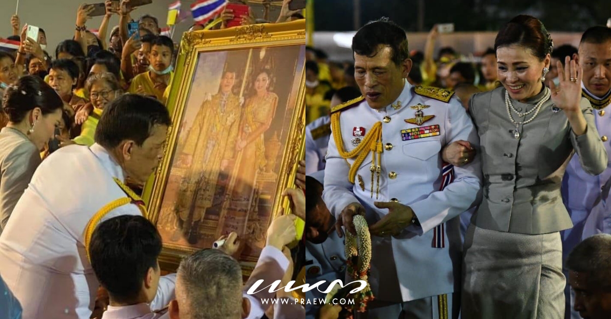 ในหลวง ทรงพระอักษร "ช่วยกันรักประเทศไทย" พสกนิกรเนืองแน่นเฝ้าฯรับเสด็จ