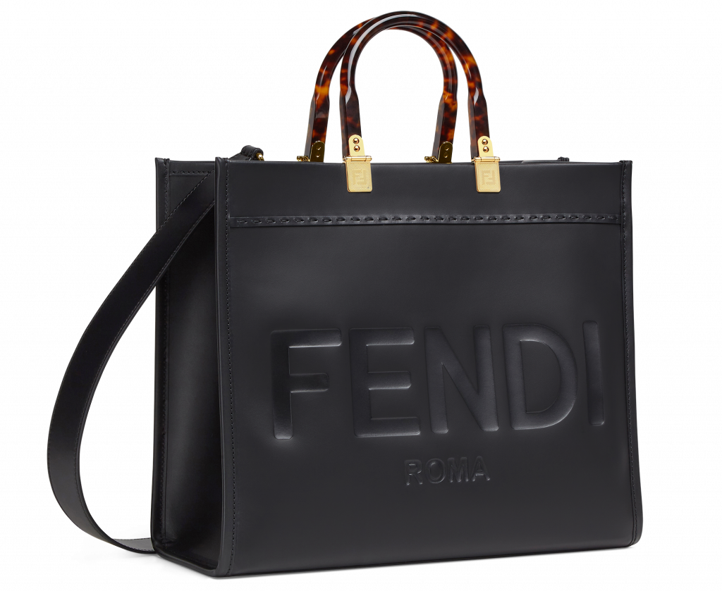 กระเป๋าแบรนด์ FENDI Sunshine Shopper สีดำ
