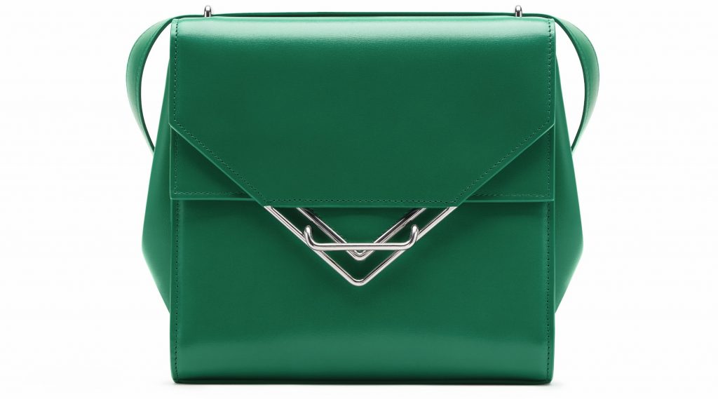 กระเป๋าแบรนด์ Bottega Veneta The Clip สีเขียว