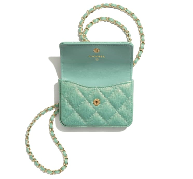 กระเป๋าใส่เหรียญ Chanel flap-coin-purse-with-chain-