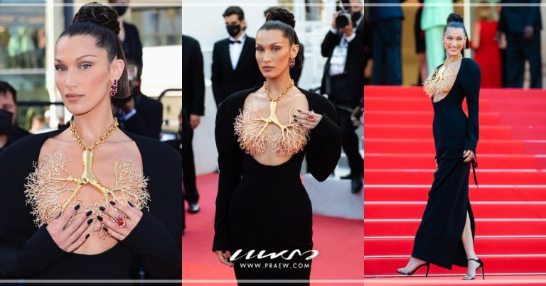 'เบลล่า ฮาดิด' บนพรมแดง Cannes 2021